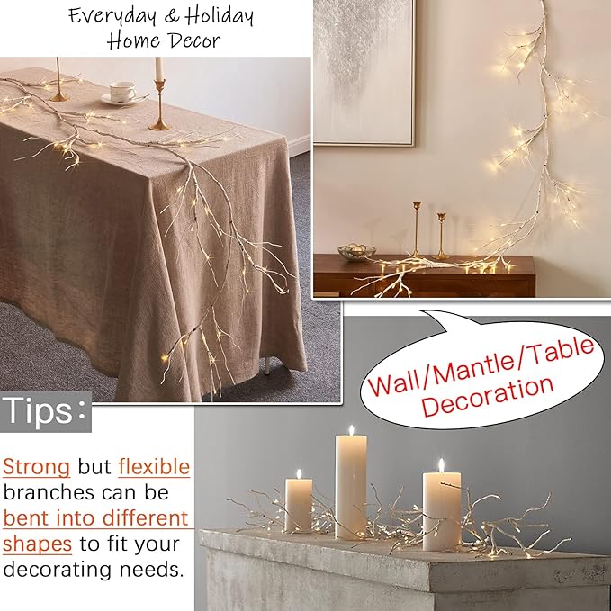 Fudios Lighted Birch Garland - Image 2