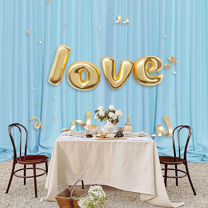 MEETSKY Baby Blue Backdrop Curtain - Image 6