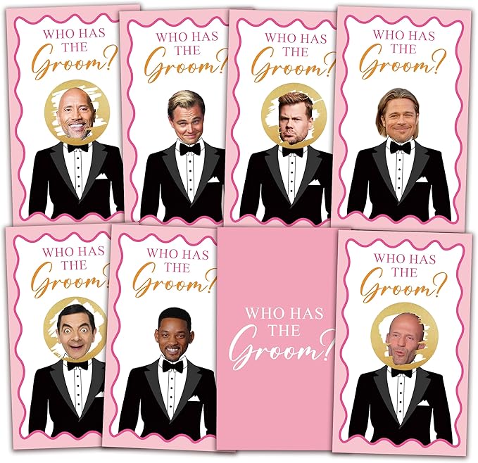 Who Has The Groom Bridal Shower Game Cards, 3.5"x 2.1" Funny Bachelorette Party by AWSICE