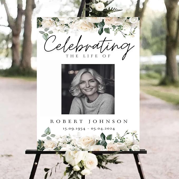 Personalized Funeral Welcome Signs, Celebration Of Life Yard Sign, Celebration - Image 2