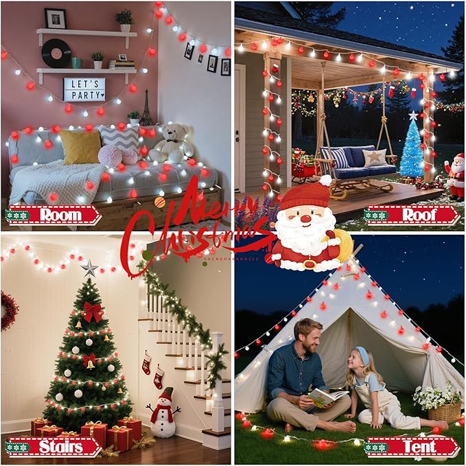 43FT 100LED Connectable Christmas String Lights Indoor Outdoor - Image 5