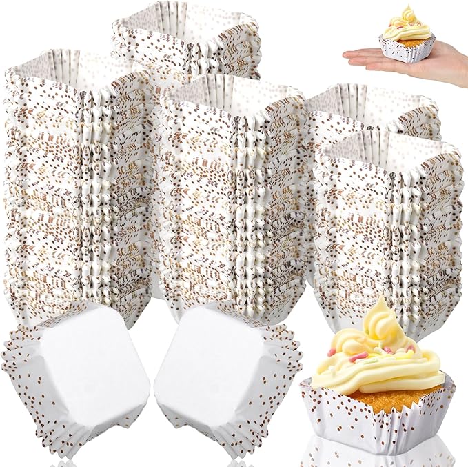 Tanlade 350 Pcs Square Mini Cupcake Liners Disposable Brownie Baking Pan Liners by Tanlade