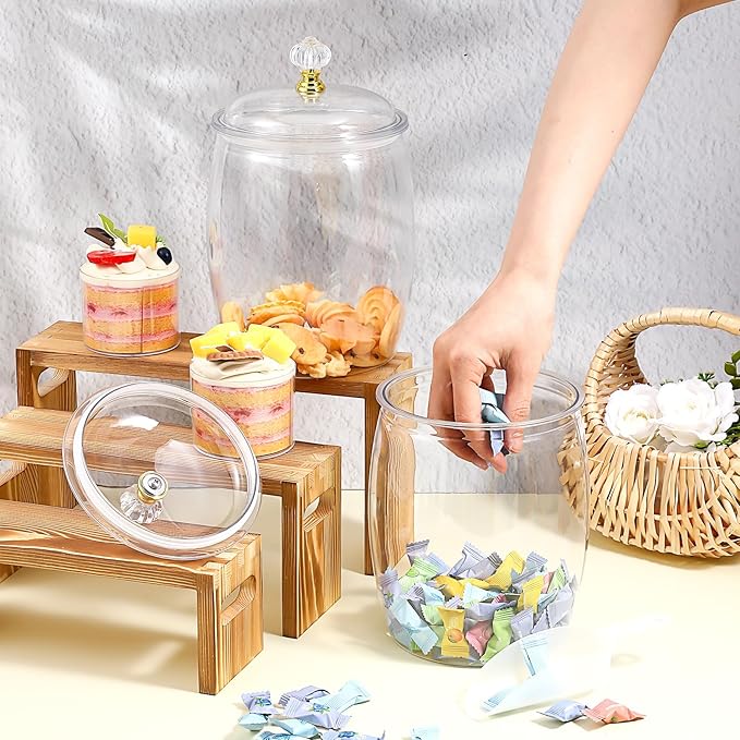 4 Pcs Candy Jars with Lids and Spoons Clear Candy Jars - Image 5