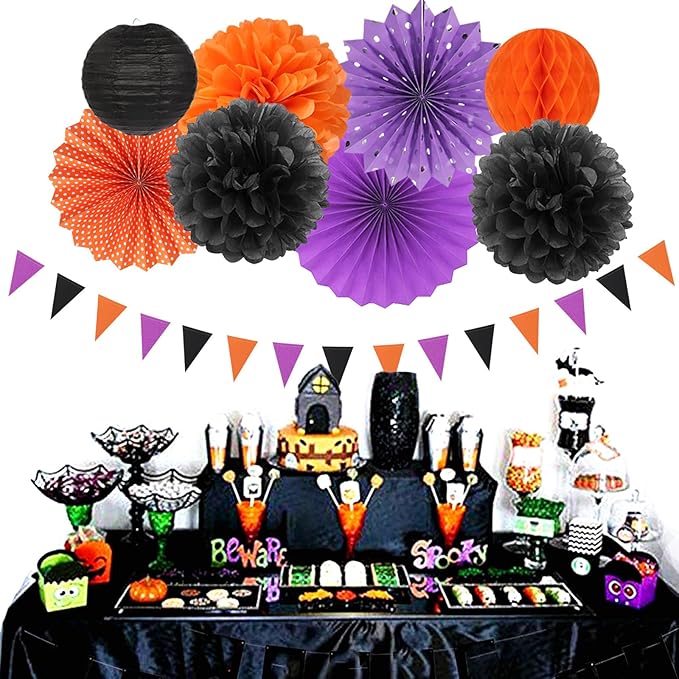 Black Orange Purple Halloween Party-Decorations - Image 6