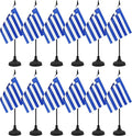 12 Pack Greece Desk Flag Set, Greek Table Office Flag, Small Miniature Desktop by Unknown