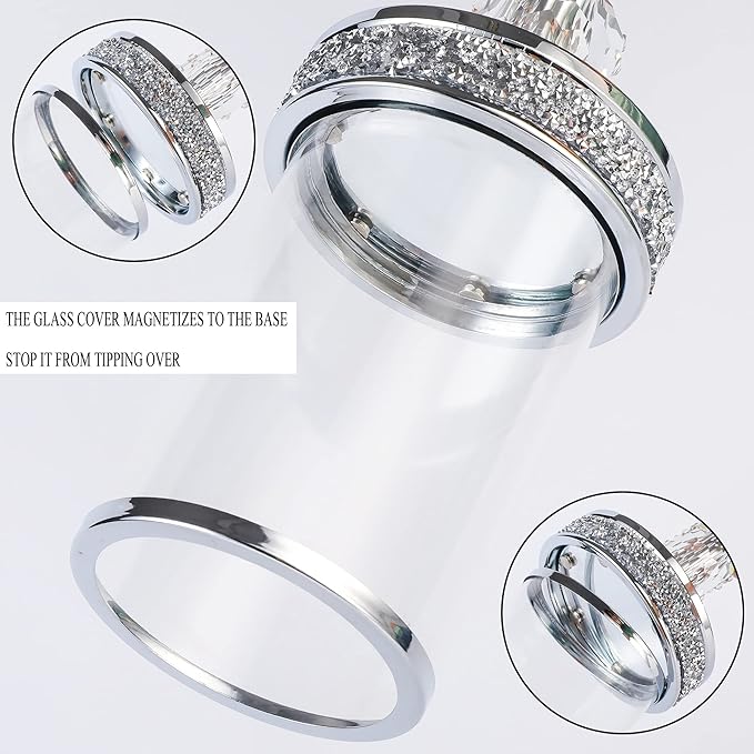 Hanjue Crystal Candle Holders for Pillar Candle, Metal Crystal Candle Holder - Image 4
