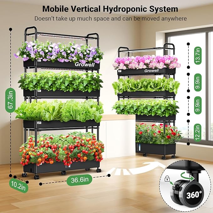 Large Hydroponics Growing System Kit, 120 Pods Vertical Hydroponic Garden - Image 6