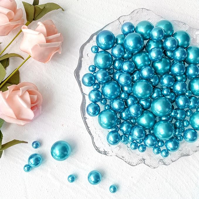 120 PCS 8/14/20mm No Hole Polish Pearl Beads - Image 4