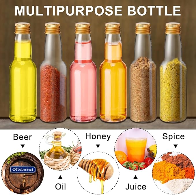 120 Pcs Mini Liquor Bottles Airtight Shot Miniature Empty Plastic Alcohol - Image 7