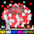 46ft Smart Color Changing Christmas Lights, 100 LED RGB Globe String Lights App by LORRYTE