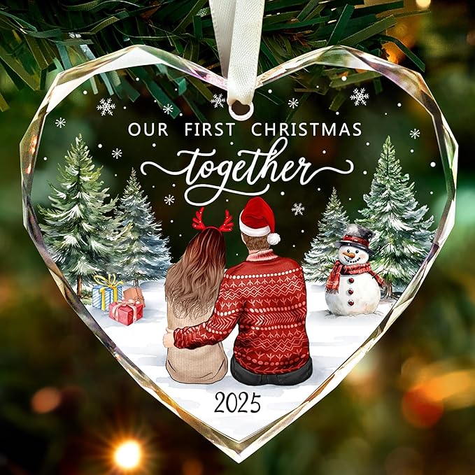 First Christmas Together Ornament 2025, Our Christmas Ornaments 2025 Gifts by THDZS