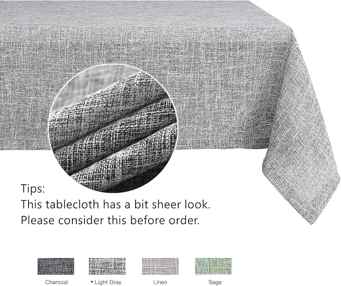 maxmill Flaxy Faux Linen Table Cloth - Image 5