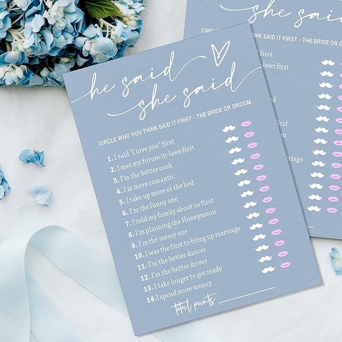 Fun Bridal Shower Games – He Said She Said Game - Image 4