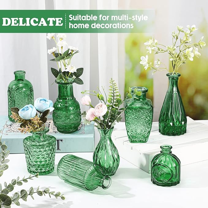 20 Pcs Glass Bud Vase Set Small Vintage Flower Vase in Bulk - Image 3