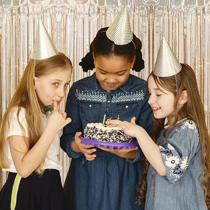 10 Pack Champagne Gold Backdrop Curtain 3.2ft x 8.2ft Metallic Tinsel Foil - Image 5