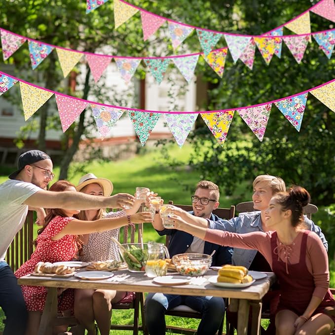 jijAcraft 39Ft Triangle Bunting Banner, Baby Shower, Outdoor and Home - Image 6