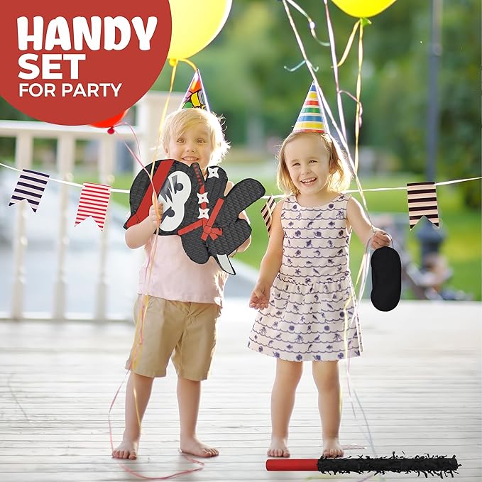 Ninja Pinatas Bundle with a Blindfold and Bat, Theme Parties - Image 5