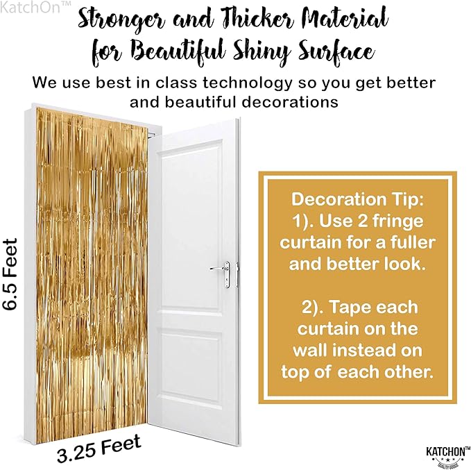 Katchon, Champagne Gold Backdrop Curtain - Image 2