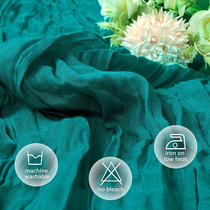 6 Pack Turquoise Cheesecloth Table Runner 10ft Boho Gauze Fabric Cheese Cloth - Image 5