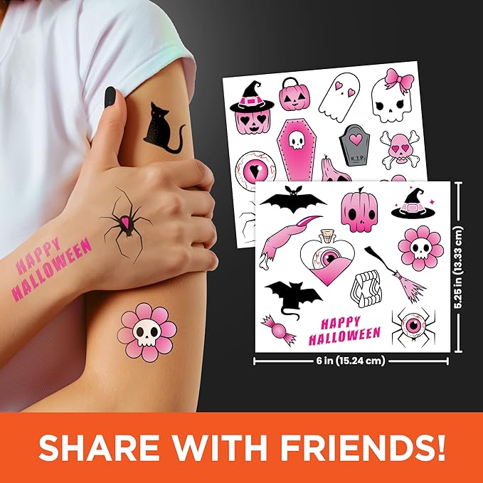 Spooky Halloween Temporary Tattoos Variety Pack – 100+ Scary Designs - Image 3