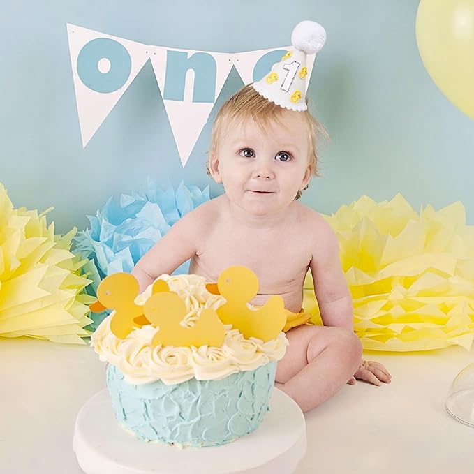 Little Yellow Duck 1st Birthday Party Hat - Image 4