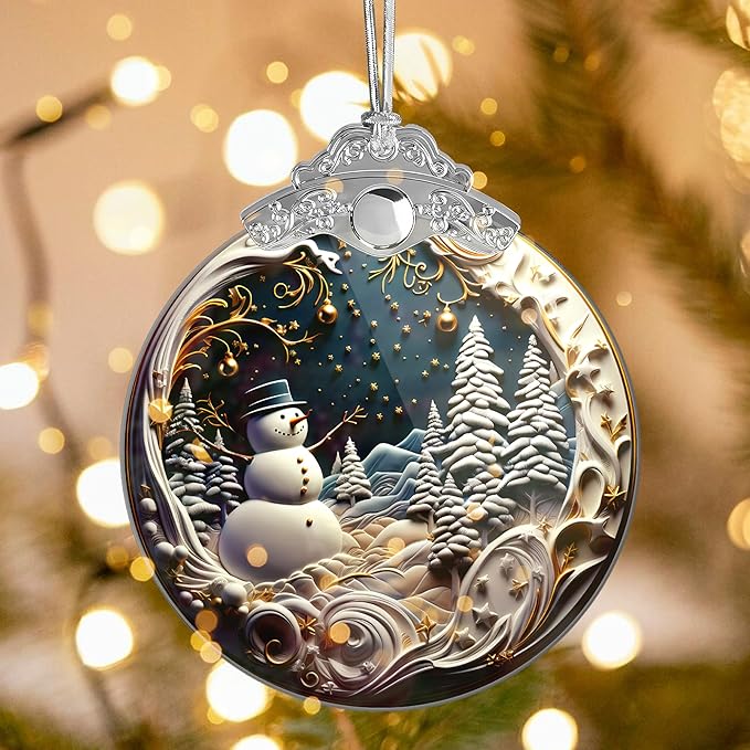 Christmas Ornaments 2025, Unique Christmast Ornaments 4 Inch Acrylic Ornament by Sensemory