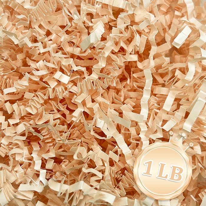 1 LB Champagne Crinkle Cut Paper Shred Filler Great by Zankubom