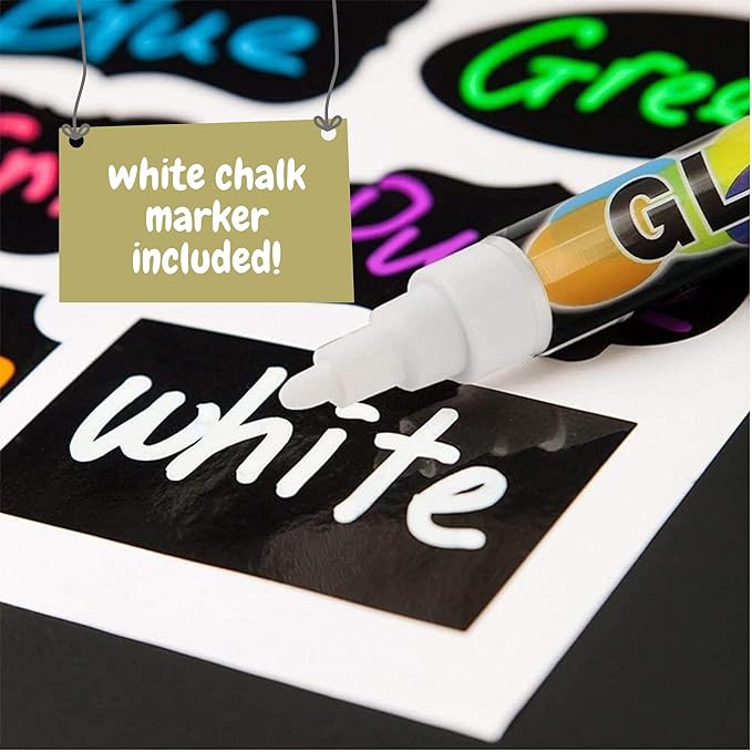 Small Chalkboard Sign with Easel + White Liquid Chalk Marker | Hanging or - Image 4