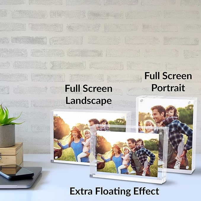 SimbaLux Magnetic Acrylic Picture Photo Frame 5x7 inches, Double Sided - Image 3