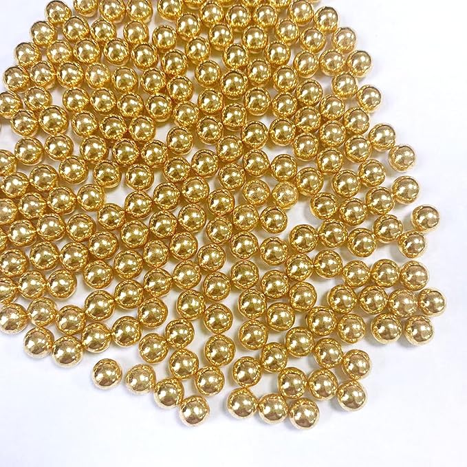 Sentovac 7mm Gold Pearl Sprinkles Edible Cake Decorating Sugar Candy Cookie - Image 3