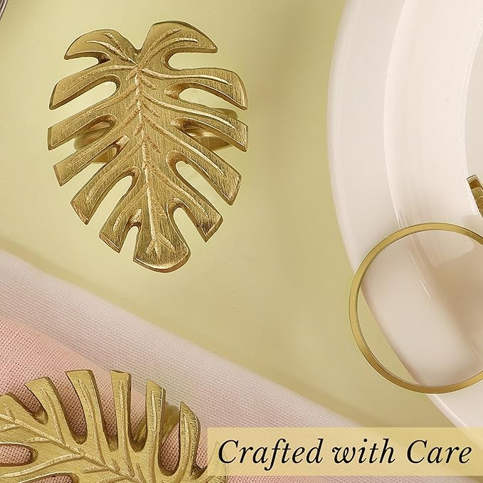 Napkin Rings Set of 12 Metal Napkin Holder Cuffs - Image 6