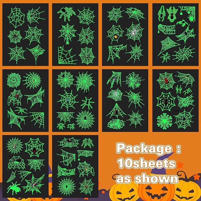 Luminous Halloween Temporary Tattoos - Image 2