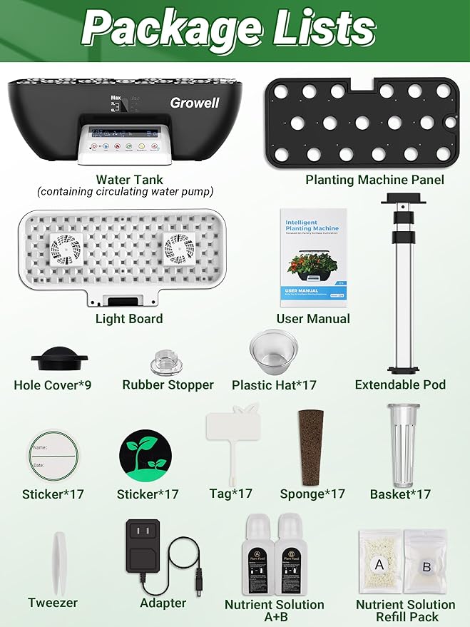 Hydroponics Growing System Kit, 17 Pods Herb Garden - Image 7