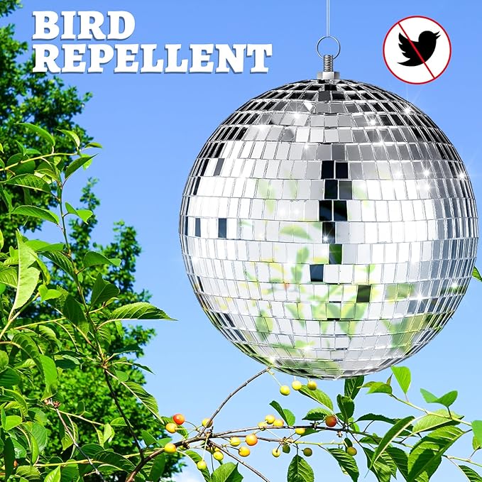 Haull 8 Pcs Large Disco Ball Set Silver Mirror Disco Reflective Ball - Image 5