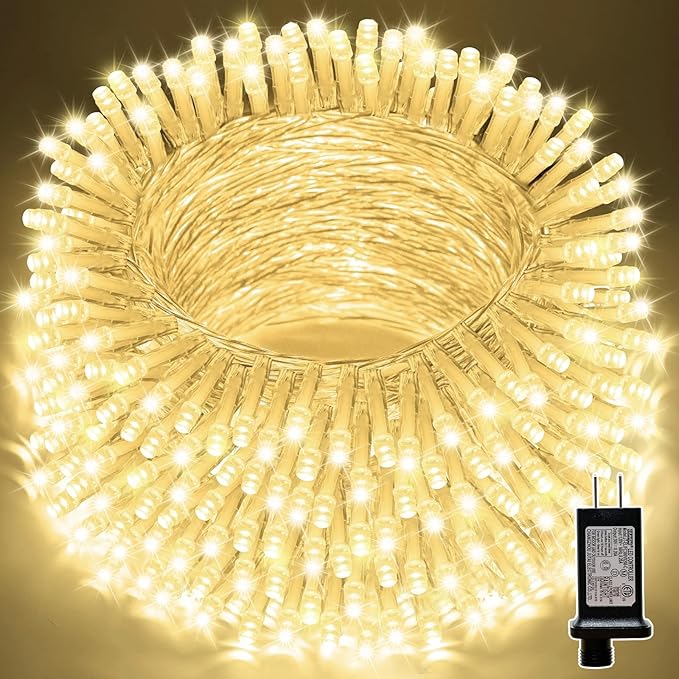LAMPHOME 66ft Christmas Decorative Mini Lights, 200 LED Transparent Wire Fairy by ULL