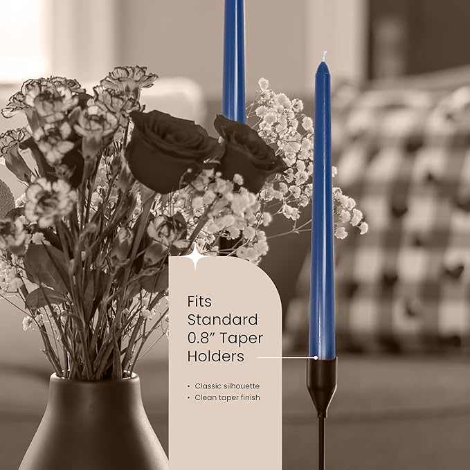 Leor & Lair Blue Taper Candles - Image 3