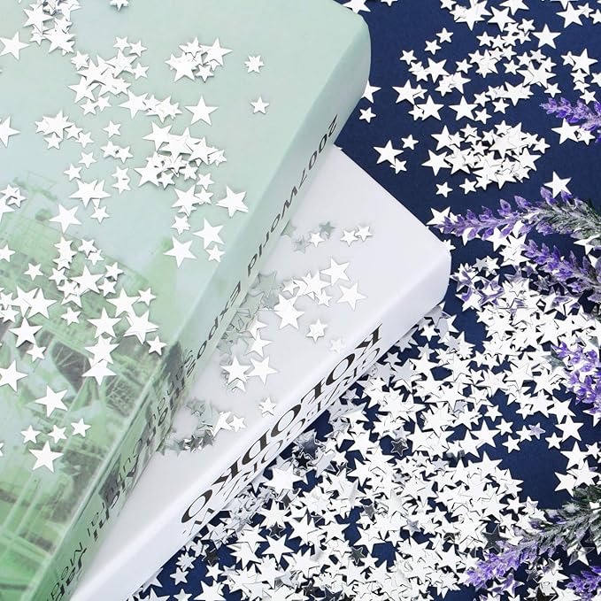Hestya 60g Star Confetti Glitter Table Confetti Metallic Foil Stars - Image 5