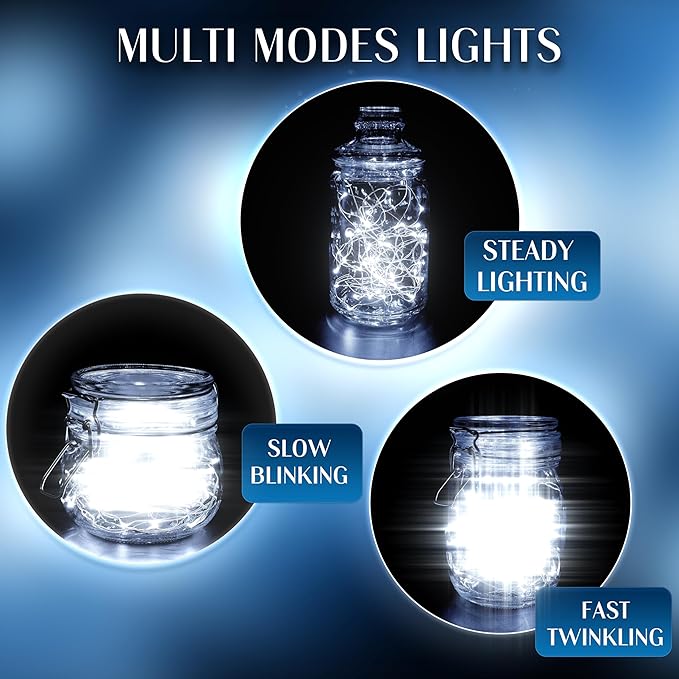 20 Pack Fairy Lights Battery Operated 60 Extra Batteries, 3 Modes 6.5ft 20 LED - Image 4