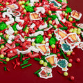 Edible Christmas Sprinkles for Cake Decorating, 130g White Red Candy Cane by Sugarzy