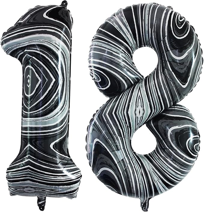 GOER Number 18 Balloons for 18th Birthday Sweet 18 Party Decorations, 42 Inch by GOER