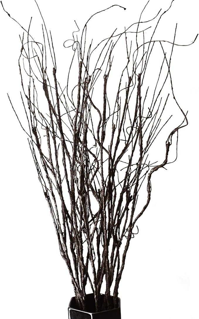 10PCS Lifelike Curly Willow Branches Decorative Dried Artificial Twigs by FeiLix