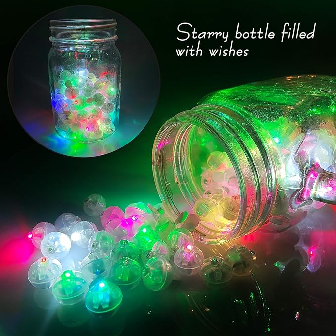Aogist 50pcs Multicolor Balloon Lights, Long Standby Time Waterproof Mini Light - Image 6