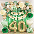 Sage Green 40th Birthday Decorations by KAINSY