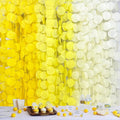 192Ft Yellow Party Decorations Ombre Yellow White Big Polka Dots Backdrop by pinkblume