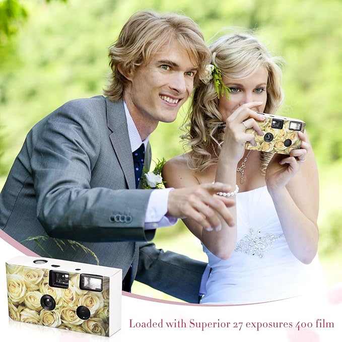 12 Pack Disposable Camera Bulk for Wedding 34 mm Single Use Film Camera - Image 2