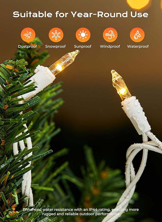 Minetom LED Clear Christmas String Lights, Christmas Decorations Indoor - Image 6