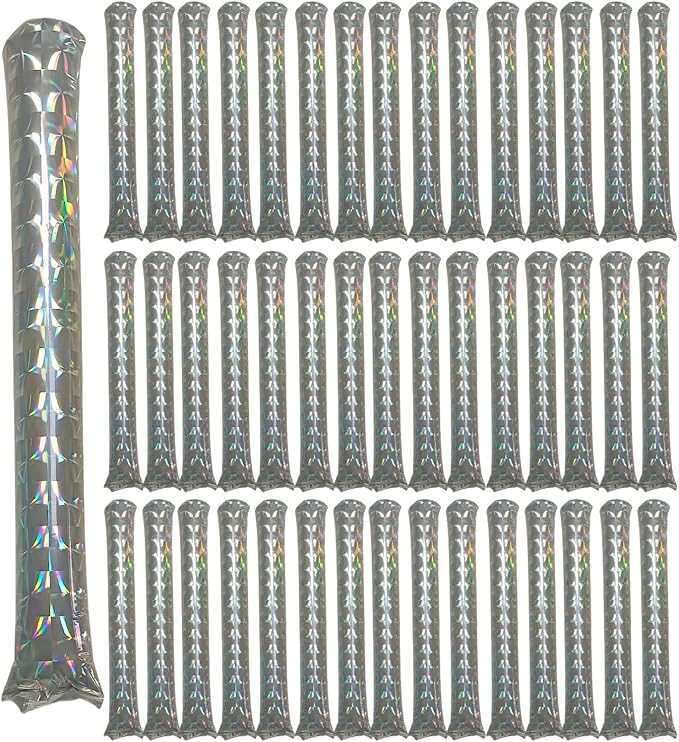 48pcs Round Head Boom Sticks Thunder Sticks Cheering Sticks Team Spirit Plastic by ROSEBB
