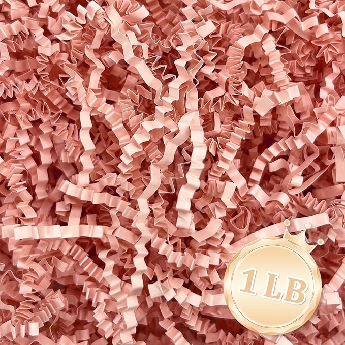 1 LB Pink Crinkle Cut Paper Shred Filler Great by Zankubom