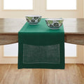 Solino Home Linen Rainforest Green Table Runner 144 Inches Long by SolinoHome