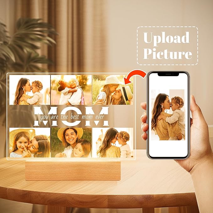 Personalized Gifts for Mom from Daughter Son, Custom Picture Frames - Image 2